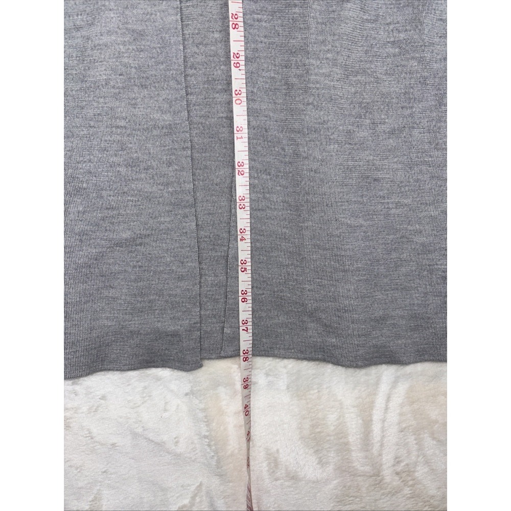 Talbots Petites Gray Pure Merino Wool Long Cardigan/Duster Sweater Large (LP) - Picture 10 of 15
